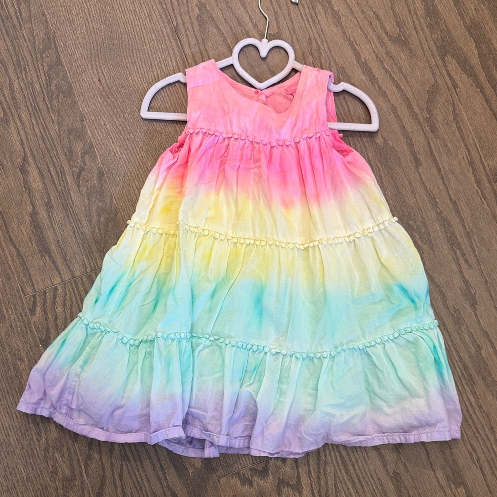 Isaac Mizrahi Pink and Yellow Ombre Kids Dress